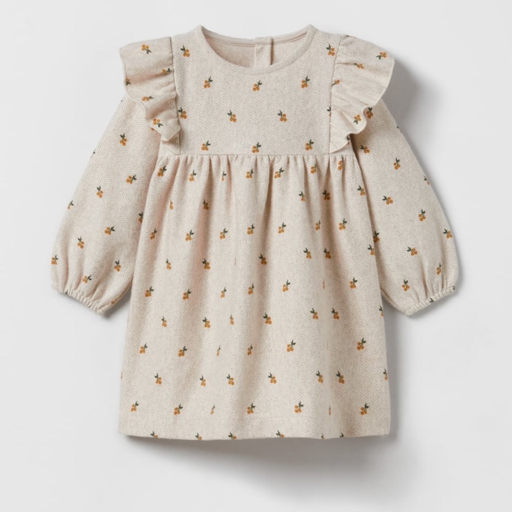 Zara toddler soft touch herringbone dress.